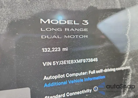2021 Tesla Model 3 from USA, damaged, VIN 5YJ3E1EBXMF973845